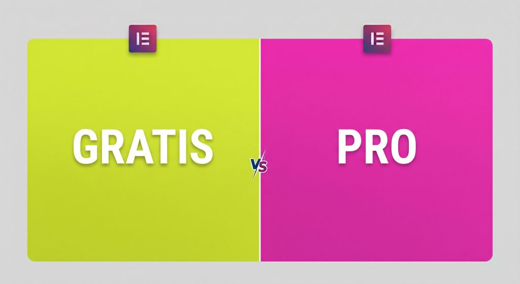 Vergelijking Elementor Free vs Pro pakketten 2026